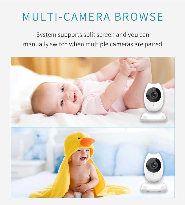 4.3 inch HD display wireless 2.4G baby monitor